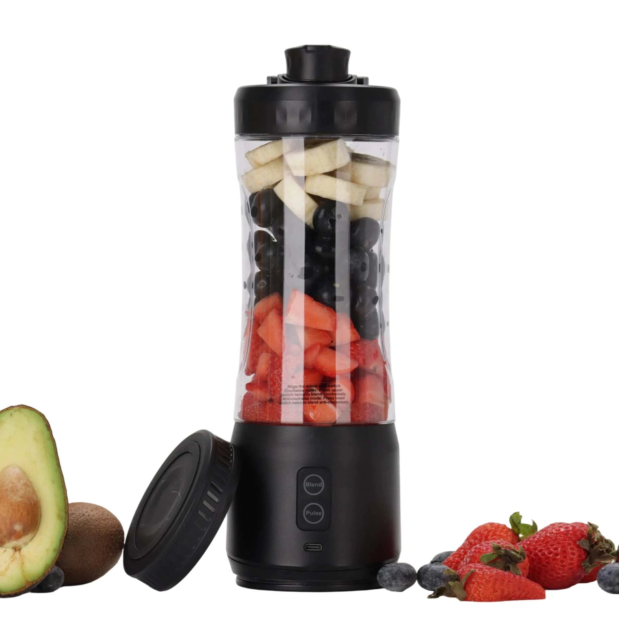 New Arrival Tritan BPA Free 600ml USB Rechargeable Portable Blender, Ice Crushing Easy-Cleaning Low Noise
