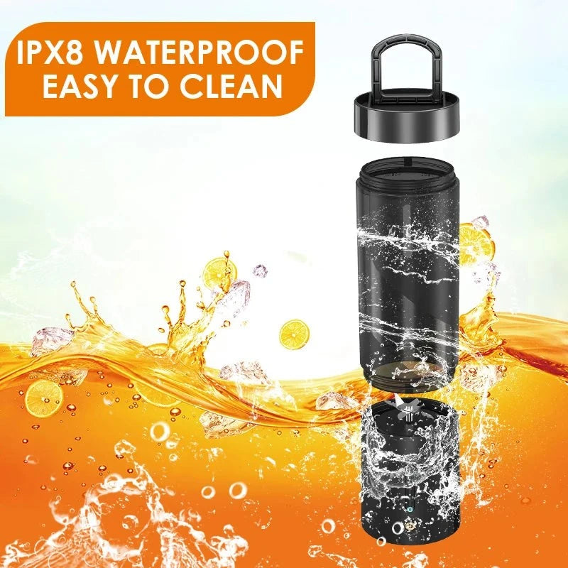 Portable Electric Juice Blender, USB Rechargeable, Fruit Juicer Mixer for Shakes Smoothies 450ML Juicing Cup