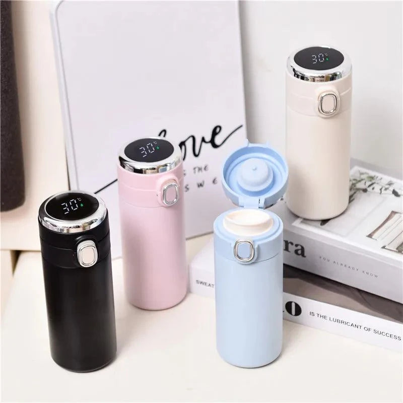 Smart Flip Lid Stainless Steel Thermos with Temperature Display