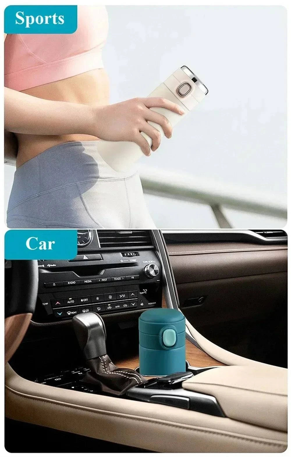 Smart Flip Lid Stainless Steel Thermos with Temperature Display