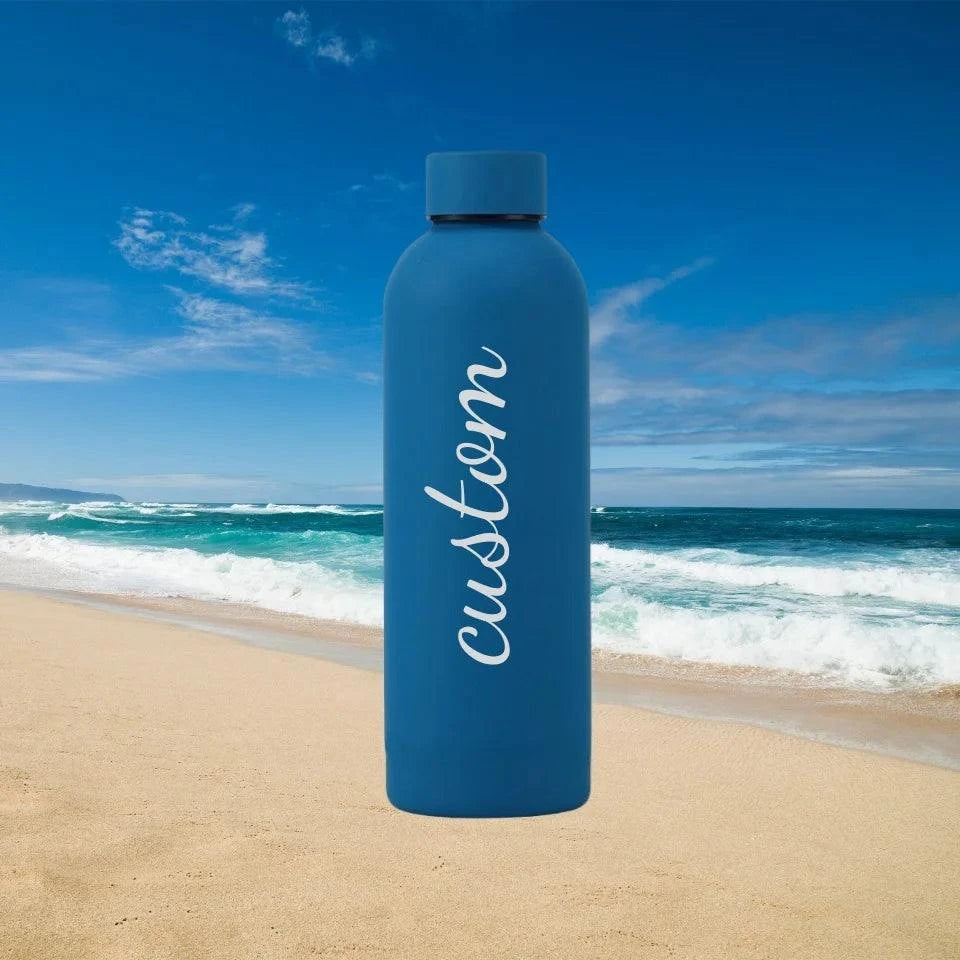 Personalised Carving Text Water Bottle - Custom Name