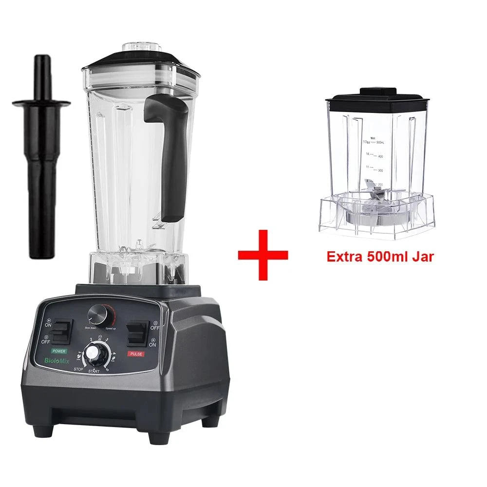 BioloMix 3HP 2200W Heavy Duty Grade, Mixer Juicer, Fruit Food Processor, Ice Smoothies BPA Free 2L Jar