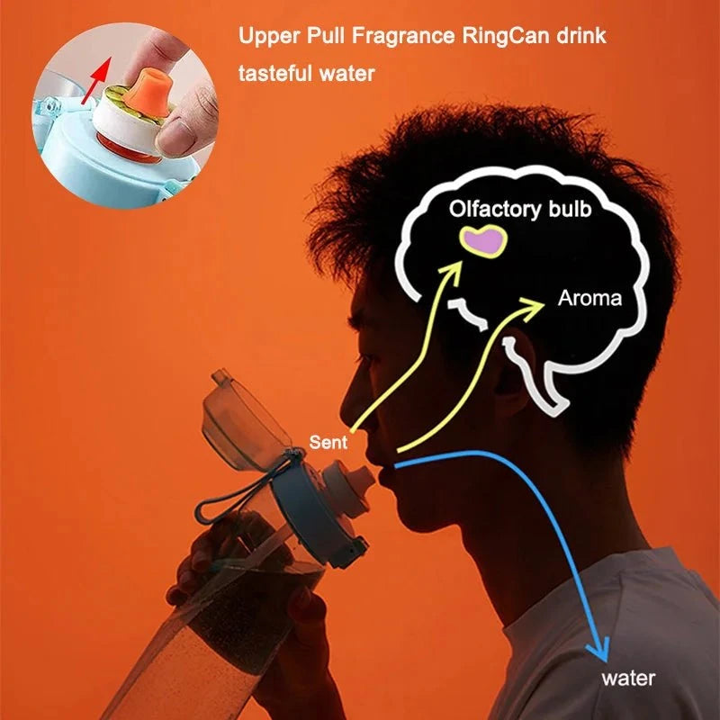 650ML Flavoured Water Bottle With 9 Flavour Pods & Straw