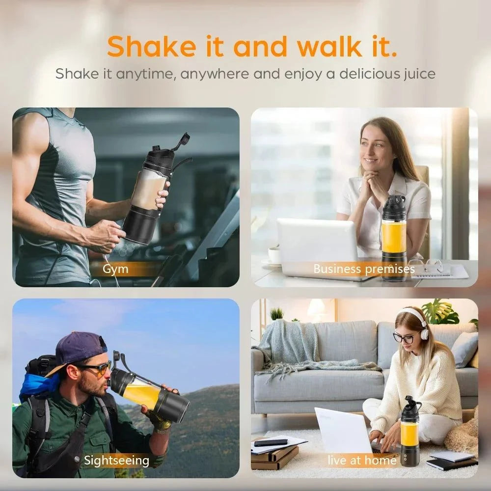 Portable Electric Blender 700ML, USB Rechargeable, Fruit, Milkshake, Smoothies.