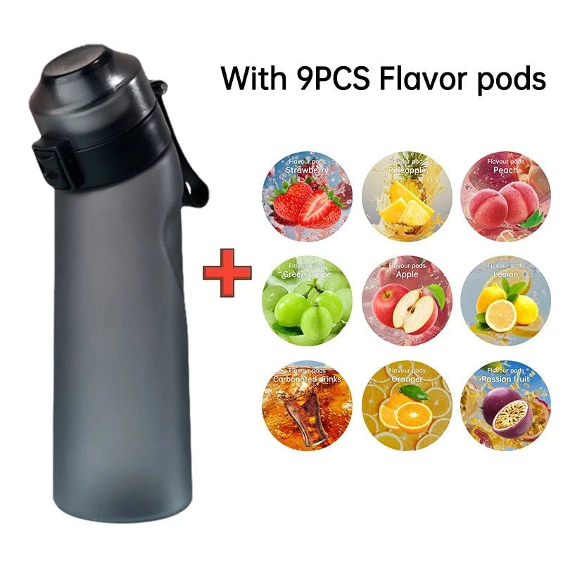 650ML Flavoured Water Bottle With 9 Flavour Pods & Straw
