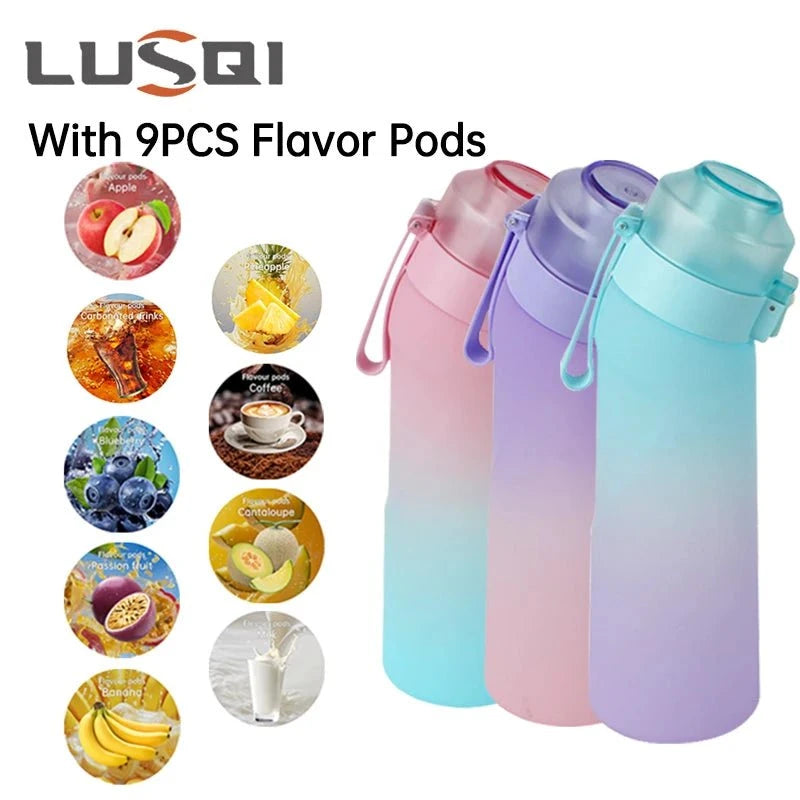 650ML Flavoured Water Bottle With 9 Flavour Pods & Straw