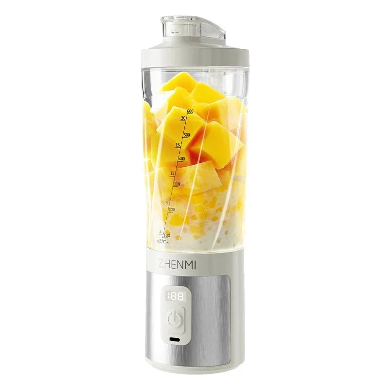 Portable Ice-Crushing Blender, 600ml High-Speed Blending for Smoothies, Shakes, Food Prep, and Frozen Blending