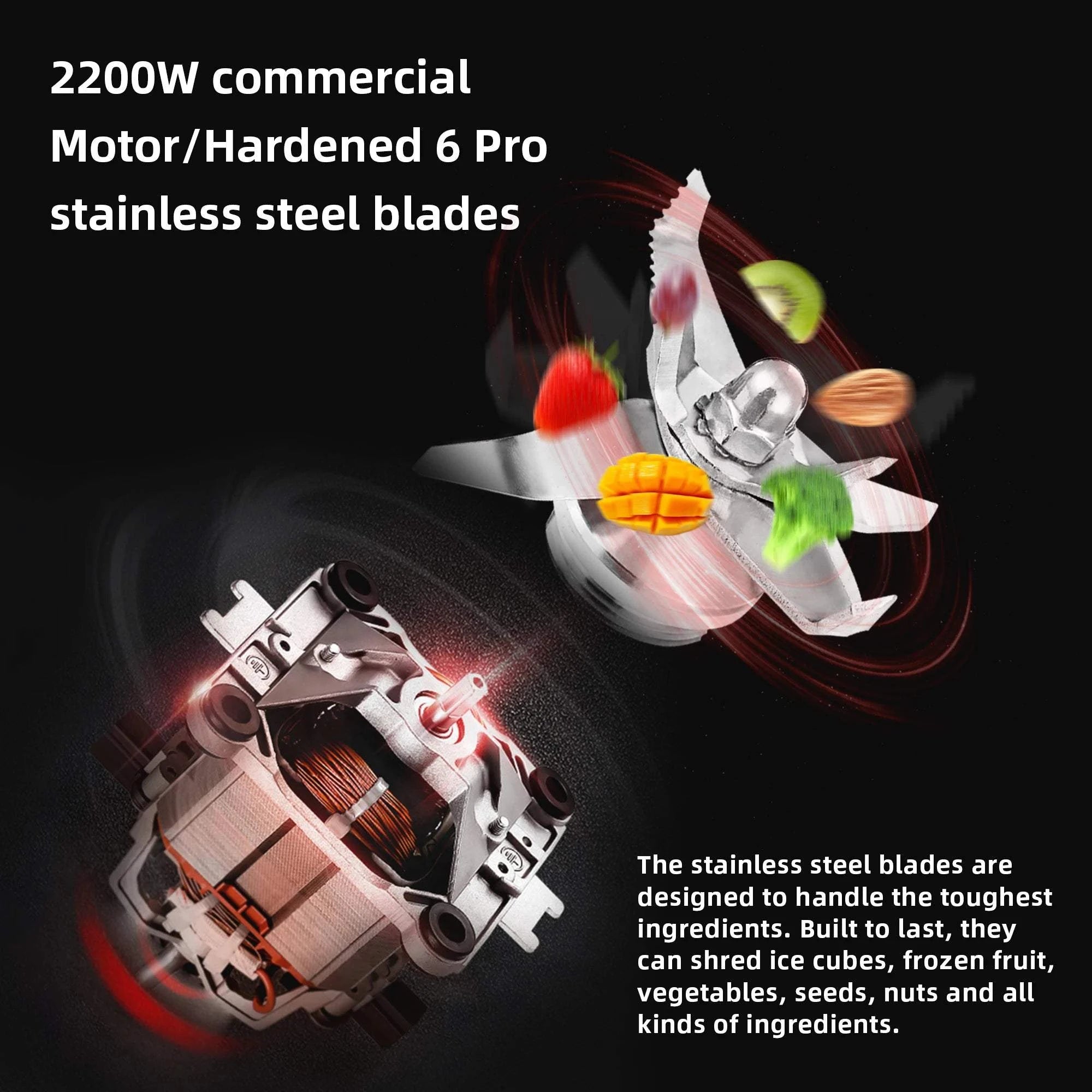 Biolo-Mix Digital BPA FREE 2L Automatic Program, Professional Commercial Blender, Mixer Juicer, Food Processor Ice, Smoothies Fruit