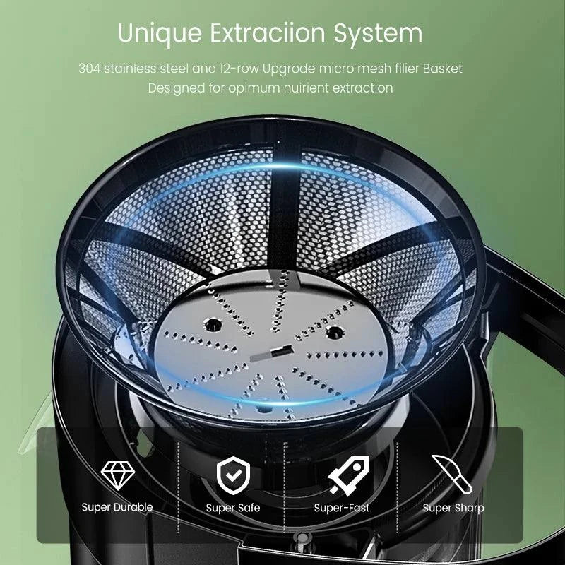 Juicer Machine,Centrifugal Juicer Extractor with Wide Mouth 3” Feed Chute for Fruit Vegetable,Stainless Steel,300W Motor,120V