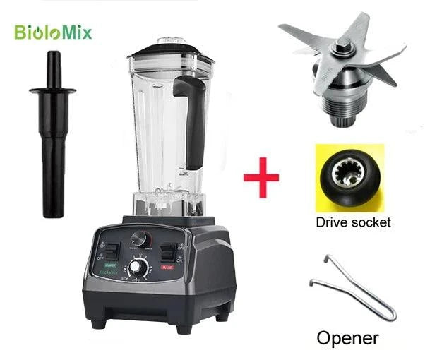 BioloMix 3HP 2200W Heavy Duty Grade, Mixer Juicer, Fruit Food Processor, Ice Smoothies BPA Free 2L Jar