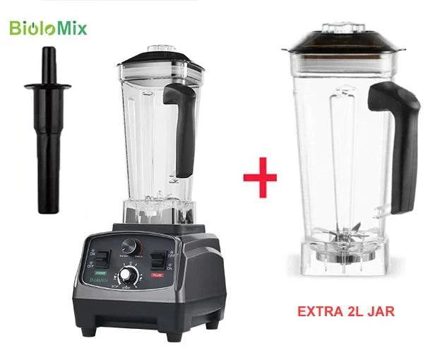 BioloMix 3HP 2200W Heavy Duty Grade, Mixer Juicer, Fruit Food Processor, Ice Smoothies BPA Free 2L Jar