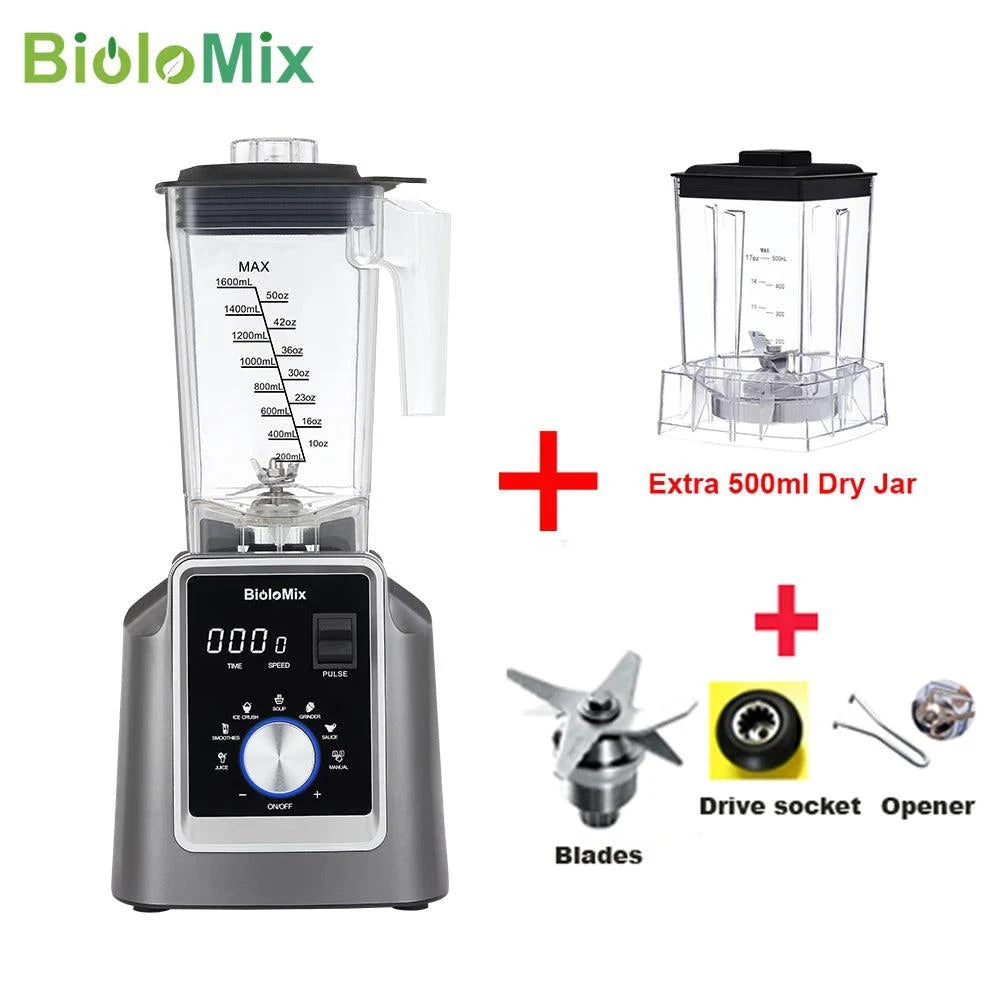 Biolo-Mix Digital BPA FREE 2L Automatic Program, Professional Commercial Blender, Mixer Juicer, Food Processor Ice, Smoothies Fruit