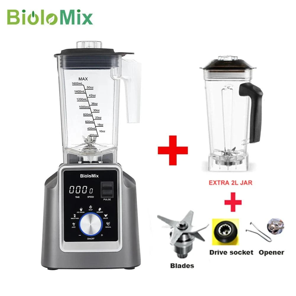 Biolo-Mix Digital BPA FREE 2L Automatic Program, Professional Commercial Blender, Mixer Juicer, Food Processor Ice, Smoothies Fruit