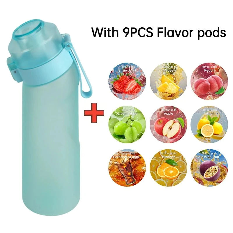650ML Flavoured Water Bottle With 9 Flavour Pods & Straw