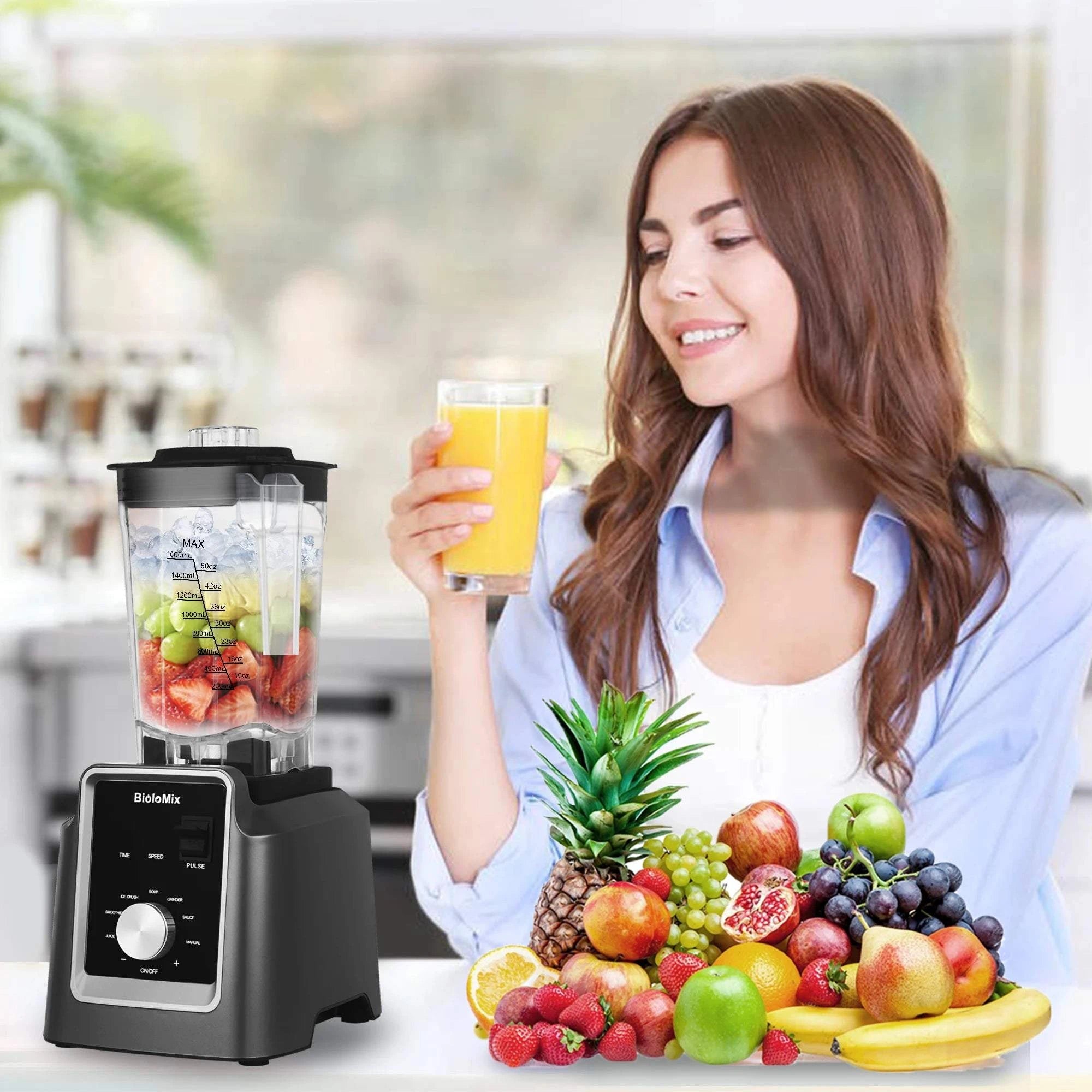 Biolo-Mix Digital BPA FREE 2L Automatic Program, Professional Commercial Blender, Mixer Juicer, Food Processor Ice, Smoothies Fruit