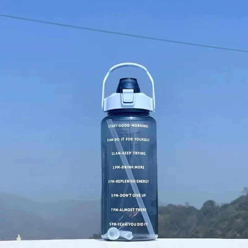 2 Liters Straw Plastic Water Bottle