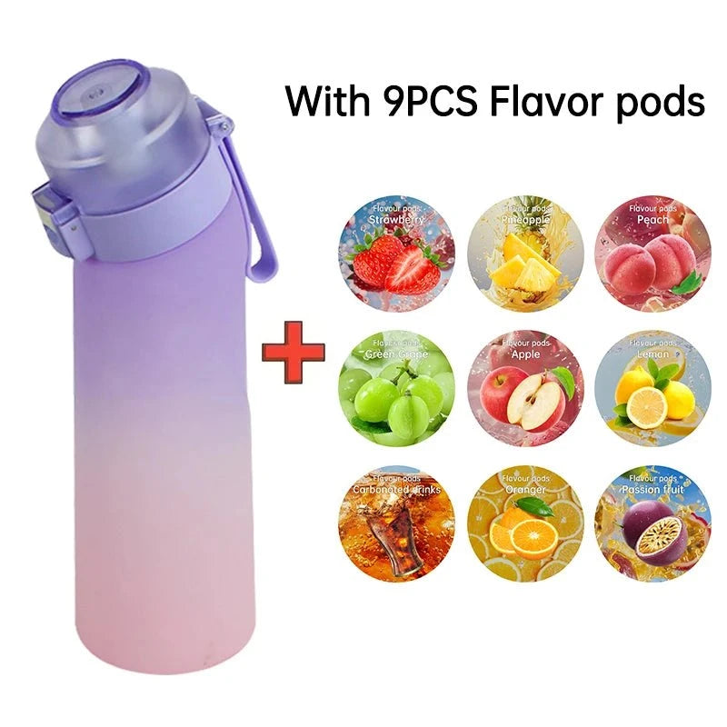 650ML Flavoured Water Bottle With 9 Flavour Pods & Straw