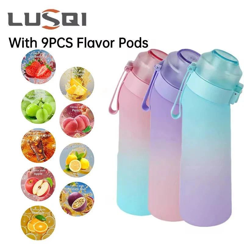 650ML Flavoured Water Bottle With 9 Flavour Pods & Straw
