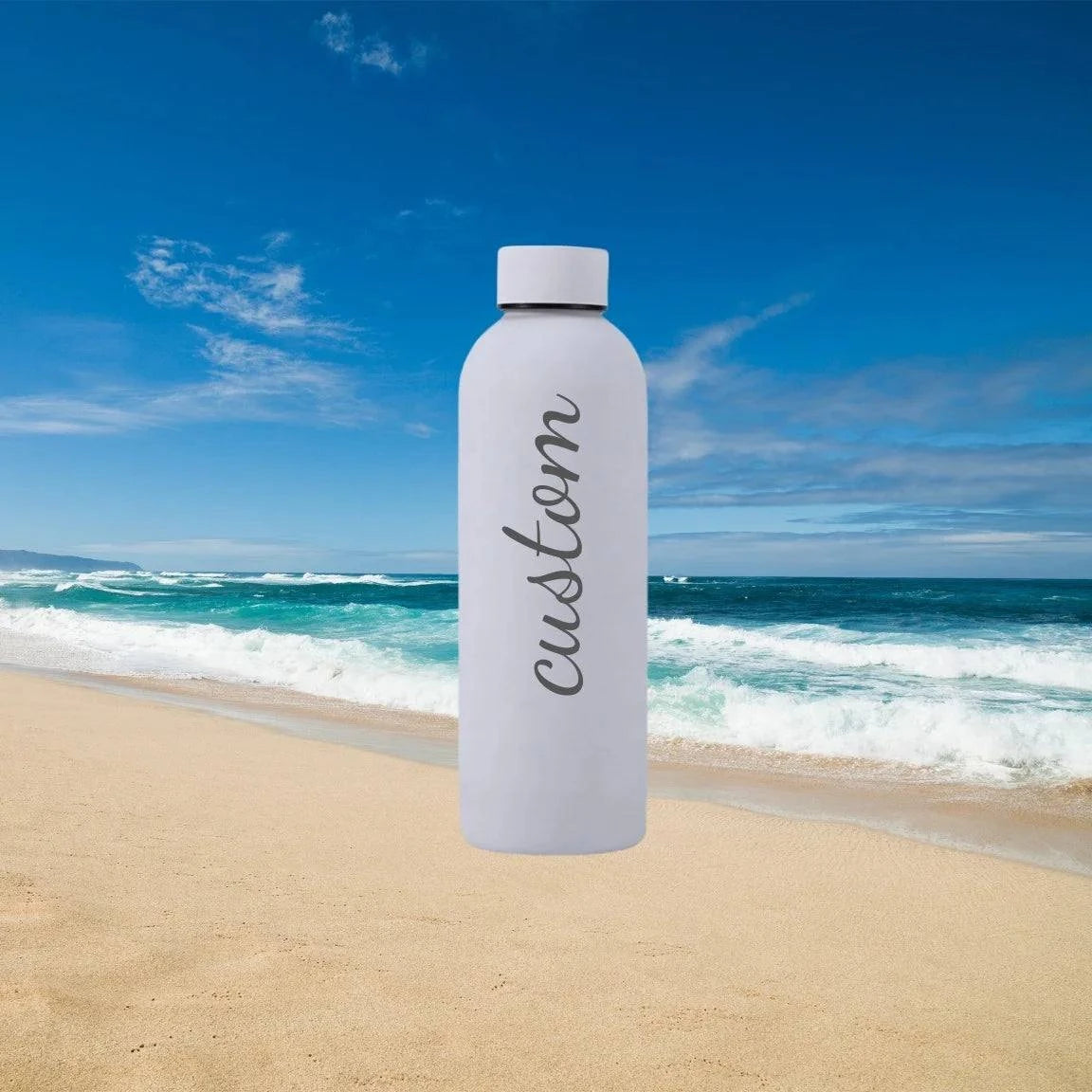 Personalised Carving Text Water Bottle - Custom Name