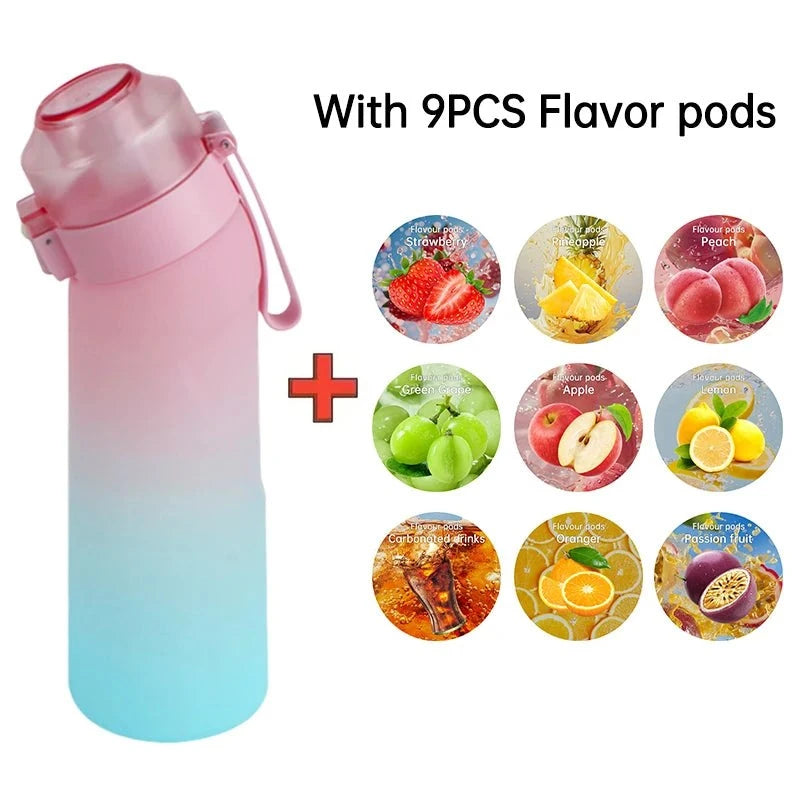 650ML Flavoured Water Bottle With 9 Flavour Pods & Straw