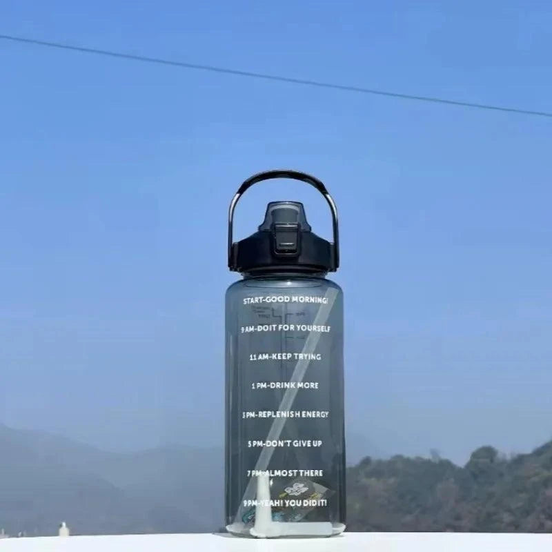2 Liters Straw Plastic Water Bottle
