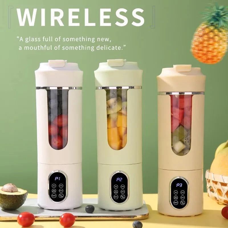 New 530ml Portable Juicer Wireless USB Charging, 12 Blade Juice Blender