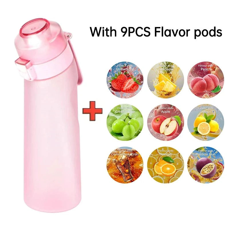 650ML Flavoured Water Bottle With 9 Flavour Pods & Straw