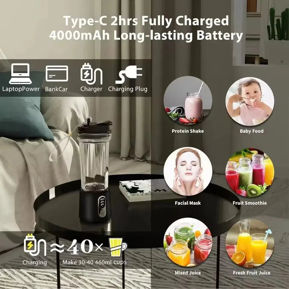 180W Portable Juicer Dual-use Cup USB