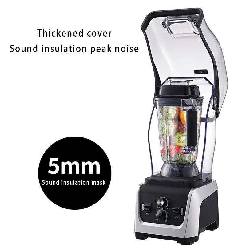 Commercial Electric Blender, Mixer Blender, Fruit, Food, Ice Crusher Processor, Smoothies, Juicer Maker, Crusher Grain Grinder110/220V