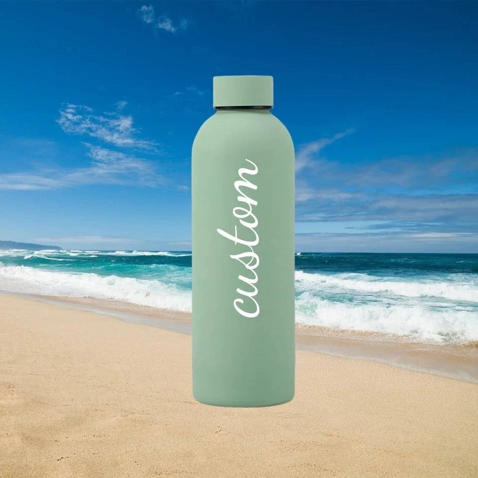 Personalised Carving Text Water Bottle - Custom Name