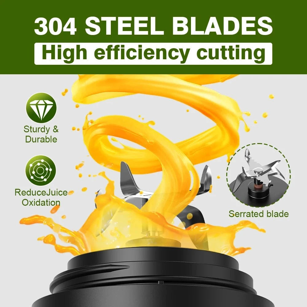 New Portable Blender Electric Juicer 500ML, Fruit Mixers, USB Rechargeable, Smoothie,  Multifunction.